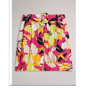 Ted Baker Thiana Floral Print Belted Shorts Size 0 NWT